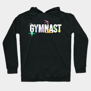 Gymnast Silhouette Art - Art Nastix - Multicolor Hoodie